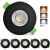 KYOTECH Faretti da Incasso 230V Dimmerabile 3CCT IP65 Faretto Incasso 60-75mm | KYOTECH 7W 770LM LED Fari Incassati Ultrapiatto 25mm 2700K 4000K 6000K per Bagno Soggiorno 6PCS Nero