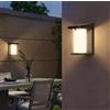 Partenopea Applique LED da Esterno a Parete con Pannello Solare Effetto Up&Down Modalità Luminosità Regolabile Ideale per Decorazione (luce calda con sensore movimento)