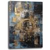 Printerland Quadro Moderno Soggiorno Verticale Astratto Industrial blu Oro Quadri moderni da Parete XXL grande Stampa su tela Canvas Decorazione Murale muro Arredo Camera da letto Cucina (8, 30x40 cm)