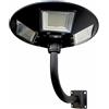 MF artSHOP Lampione LED da Esterno Tondo 200W, Impermeabile, Illuminazione Stradale Solare, Nero, per Giardino, Viale, Parcheggio, con Timer e Controllo Luminosità