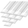 Ledvion - 10 pezzi, Plafoniera led soffitto, 120cm, IP65, 30W, 2400 Lumen, 4000K, Accoppiabile, Plafoniera Garage, Neon led, lampada da laboratorio, lampada da cantina