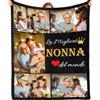 Bemaystar Regalo Nonna Personalizzato con Foto - Coperta Personalizzata con Foto, Festa dei Nonni Idee Regalo Personalizzati, Coperta Personalizzata, Plaid Personalizzato, Regali Natale Compleanno