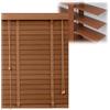 Generic Tende Veneziana in Legno massello Veneziana Oscurante 45/60/80/100/125/140/160cm Tende Veneziane Legno per Interno ed Esterno, Tende Orizzontali da Lamelle 5cm per Ufficio e Casa Adatte(Brown)
