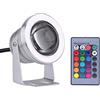 Yctze Faretto LED subacqueo Yctze con telecomando Marine Boat Yacht 10W 12V RGB LED Faretto subacqueo Lampada da stagno impermeabile (nero, bianco argenteo)(Conchiglia d'argento) per springbrunnen beleuchtu