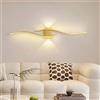 AstrizLamp Applique da Parete LED Interno, Moderna Oro Lampada da Parete soggiorno Linea Lunga Up Down Lampada a Muro Alluminio 3 Colori Dimmerabili per Camera da Letto Soggiorno Corridoio 120cm