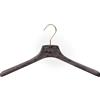 Mainetti Appendini per Camicie, Maglieria, T-Shirt, Vestiti Uomo Donna, Grucce in Plastica, Salvaspazio, Sottili, Effetto Venature Legno, Made in Italy, Set 10 Pezzi, Marrone, Gancio Ottonato, 39cm
