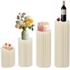 WOLEGM 4 vasi di cartone a colonna, pieghevole, per fiori, a forma di cilindro, con colonne di carta, pieghevoli, per fidanzamento, compleanno, decorazione da tavolo, matrimoni