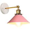 iDEGU Lampada da Parete Interno Vintage, 22cm Applique da Parete Retrò Lampadario Plafoniera Orientabile E27 Illuminazione da Parete Moderna per Camera da Letto, Soggiorno, Corridoio (Rosa)