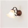 BFFGKGL Sconce da parete per corridoio in metallo vintage in stile americano Creatività di metà secolo Lampada da parete in vetro smerigliato Lampada da comodino moderna nordica con fiori Lampada da p