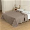 IlGruppone Copriletto Trapuntato Matrimoniale 250x250 cm Effetto Stropicciato, Trapunta Leggera con Imbottitura in Microfibra Anallergica 100 g/m², Moderno per Mezza Stagione (Beige - Effetto Stropicciato)