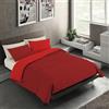 BANZAII TEXTILE INNOVATOR ONLINE Banzaii Set Copripiumino Singolo Microfibra Manopesca Double Face | Copripiumino 150x200 cm, Morbido Effetto Manopesca No Stiro con Federa Double Face, Bordeaux/Rosso, Made in Italy