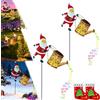 Generic Luci natalizie a energia solare per giardino, prato, lampada da terra a forma di bollitore di Babbo Natale, luce notturna a LED solare, decorazione da giardino per patio, prato, decorazione natalizia