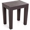 Tatay Lombok Sgabello Rettangolare, Polipropilene, Senza BPA, Finitura Effetto Legno, la Protezione anti-UVA, Anche 130kg, Adatto a 38x29x41cm Interni ed Esterni, Marrone