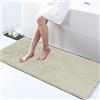 IlGruppone Tappeto da Bagno Microfibra Super Soffice Lavabile in Lavatrice Antiscivolo Assorbente Lavaggio Rapido Super Morbido Bagno Doccia Camera Letto - Crema - 60x120 cm