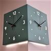 LILIXINGSH Orologio da parete moderno per soggiorno - Installazione angolare su entrambi i lati con display digitale, movimento silenzioso (colore: blu)