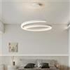 Mengjay Lampadario LED a Spirale Moderno, 3 Temperature di Colore,LED Lampadari Sospensione,Lampadario Camera da Letto Regolabile in Altezza Appendere le Luci (Bianco)