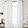 Nanspring Tende extra lunghe bianche lunghe 330 cm, set di 2 pannelli per soggiorno, con linguetta posteriore, decorazione moderna in stile rustico e costiero, in cotone testurizzato bianco, tende in