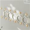 Leeonway Appendiabiti da Parete Metallo,Attaccapanni da Muro Moderno,Ganci Appendiabiti,Bianco/Nero/Verde,Decorazione della di Casa,con 12 Ganci,per Cameretta,Ingresso,Cucina,Bagno