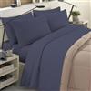 BANZAII TEXTILE INNOVATOR ONLINE Banzaii Completo Lenzuola Invernale Felpate in Flanella Anti-Pilling 100% Cotone, adatto anche ai materassi più alti, 4 pezzi, Matrimoniale Maxi Blu
