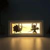 Anjinguang Anime Led Light Box Figura Cava 3D Anime Frame Light Light Hornet-can RGB Multi Colore Carta Lampada da Tavolo Lampada Decorativa per Casa Camera da Letto