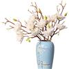 cn-Knight - 3 rami di fiori di magnolia artificiali, stelo lungo 78,7 cm, fiori finti di alta qualità per decorazioni per la casa, centrotavola e composizioni per matrimoni, bianco