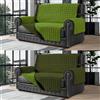 BANZAII TEXTILE INNOVATOR ONLINE Banzaii Copridivano 4 Posti Antimacchia, Salvadivano Trapuntato Bicolore Verde/Militare, Larghezza Seduta 230 cm