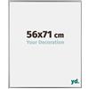 yd. Your Decoration - Cornice 56x71 cm - Argento Lucente - Cornice Decorativa Parete in Plastica con Vetro in acryl - Antiriflesso - 56x71 Cornice - Evry