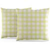 ggaimwf Copricuscini a Quadretti Confezione da 2 40x40 cm Giallo Quadrato Agriturismo Fodere per cuscini decorativi Fodere per cuscini per Divano Soggiorno Home decor Federa per cuscino sparsa