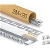 GEEKLUX 10 x Profili per Strisce LED da 2 m in Alluminio (Totale 20 m (WJ004_(64.2 x 13.8mm)_U_LED≤20mm, 20 x 2m_(40m))