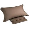 Caleffi - Completo Letto Matrimoniale con Lenzuola Matrimoniali Cotone 100% 240x285, Lenzuolo con Angoli Matrimoniale Coprimaterasso Sotto 180x200 per Materasso Alto 28cm, 2 Federe Cuscino Letto 50x80