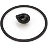 Luchetti coperchio in vetro temperato con pomello in alluminio e bordo in silicone (36cm)