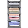 HUOLE Set di 4 grandi Organizzatori per Cassetti, Scatole di Riordinamento per Vestiti, Pieghevoli e Impilabili, per Armadio in Plastica, Cassetti Scorrevoli per Camera da Letto, Bagno, 33,5 x 43 x 72 cm