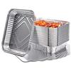 CONTITAL R1L Vaschette Alluminio con Coperchio 2 Porzioni - Teglie Forno e Microonde Monouso, Contenitori Asporto, Linea Professionale 50 pezzi
