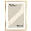 FRAMAI® Cornice portafoto 50x70 cm in Oro - con passepartout - Telaio in legno MDF, Plexi resistente alle rotture, ecologico, con sospensione e supporto - Formato verticale e orizzontale