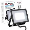 V-TAC Proiettore LED Slim Chip Samsung 20W, Color Nero Luce Naturale