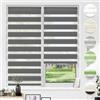 HOMEDEMO Tende a rullo per interni Doppio Strato Senza Foratura, 95L x 200A cm, (Tessuto 95cm), Antracite, tenda a rullo oscurante, veneziane da interno Giorno e Notte, per Porte e Finestre