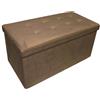 Russo Tessuti Pouf Panca Contenitore Scatola Pieghevole Effetto Vellutato Velluto Velvet-Marrone