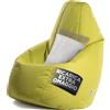 Avalon - Puff Poltrona Sacco Grande L Jive Deluxe Sfoderabile, Pouf Sacco di Qualità Sartoriale, Bean Bag per Sedersi Ergonomico, Tessuto Antistrappo Impermeabile, Made in Italy(80x125cm-Verde Acido)