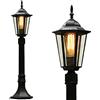 Mengjay Trade E27 Lampada da Esterno a Colonna Impermeabile, Lampione da Terra per Giardino, Prato e Walkways
