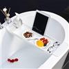 Generic Vassoio da bagno, Organizer regolabile per vasca da bagno, Design retrattile e drenante, Bianco