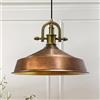 bamyum Asletl-Marina Lampada a Sospensione da Soffitto Industriale in Legno, Paralumi da 41 cm, Lampada da Soffitto e Isola Cucina E27 Lampada a Sospensione Tavolo da Pranzo, Colore Rame