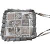 CASABELLAPIU Cuscini per Sedie con Volant e Cerniera, 38x38x4 cm, Set di 6 Pezzi 100% Made In Italy (Shabby Marrone)