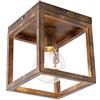 Qazqa cage - Lampada da soffitto Industriale - 1 luce - L 18 cm - Marrone - Industriale - Soggiorno I Camera da letto I Sala da Pranzo I Cucina