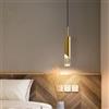 SXYSXYSXY Lampada a sospensione LED Camera da letto comodino luce pendente moderno disegno luci sospese minimalismo lampadario 4500K lampadario Per soggiorno sala da pranzo cucina 6 * 30 cm,D'oro
