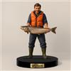 GMDLSK Figurina Personalizzata in Acrilico con Foto per Pescatori- Decorazione da Scrivania Stile Cartoon con Base - Regalo Originale per Uomo, Marito e Appassionati - Idea per Anniversari e Compleanni