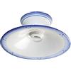 VANNI LAMPADARI- Plafoniera Soffitto Mimosa, Lampadario Soggiorno in Ceramica, Plafoniera Bagno Decorata a Mano, Lampadario Camera da Letto Artigianale, Plafoniera Parete, 20 cm, Blu