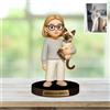 Reyrijf Custom Dog Pet Cat Photo Cartoon Desk Decor Photo Frame Sign Plaque, Personalzied Cartoon Portrait Picture Frame Regali per il compleanno di famiglia