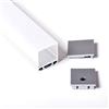 AFTERTECH 2m 2metri 2528 25x28mm PROFILO ALLUMINIO PER STRISCE STRIP LED A SOSPENSIONE (COVER OPACA QUADRATA 2528)