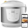 NEWLUX-Robot da Cucina Multifunzione 5L Mod.NEWCOOK con Vasca Antiaderente, Programmabile 24H, 9 Funzioni e 8 Menu Automatici. Mantiene caldo 24 ore | Bianco