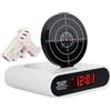 Generic Sveglia per Tiro al Bersaglio con Pistola, Display LED, 2 Modalità di Allarme, Personalizzazione della Suoneria, per Casa, Ufficio, Soggiorno (Bianco)